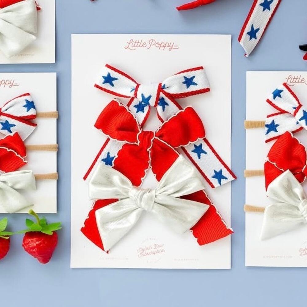 NWT Little Poppy Co Subscription Bow Set